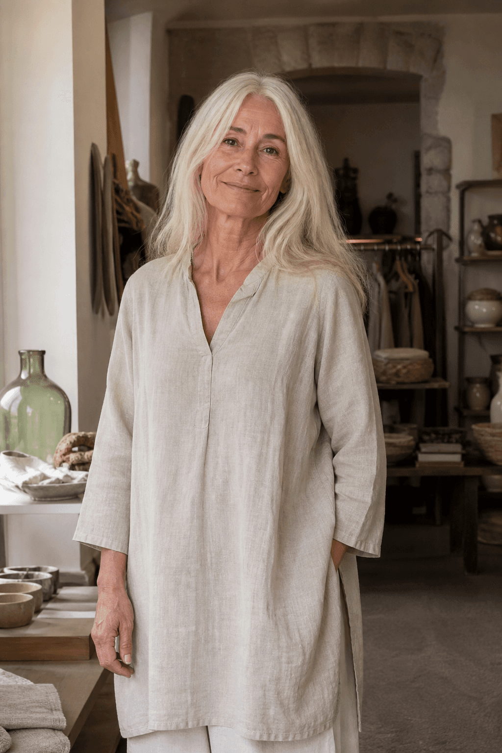 Hanneke Siebelink in de winkel van Míramé